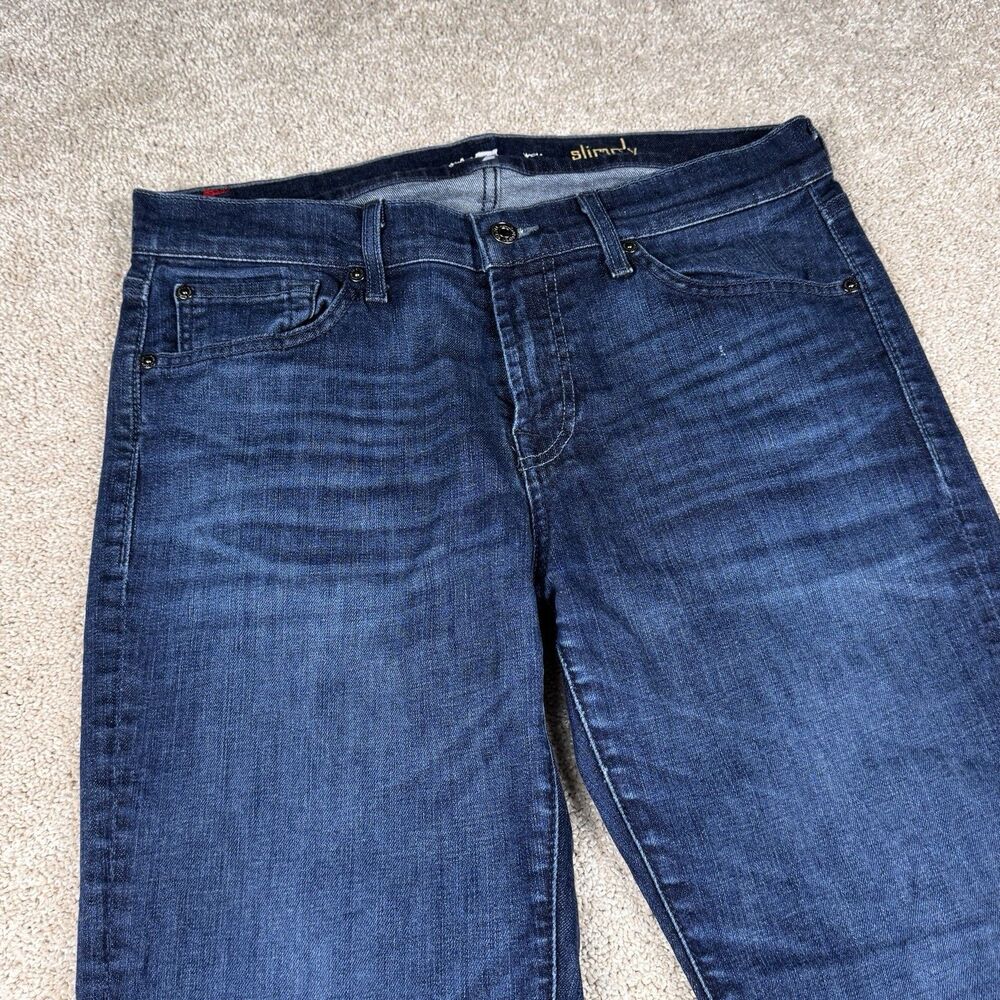7 For All Mankind Slimmy Jeans Slim Straight Performance Mens 34 (Fits 33x28)